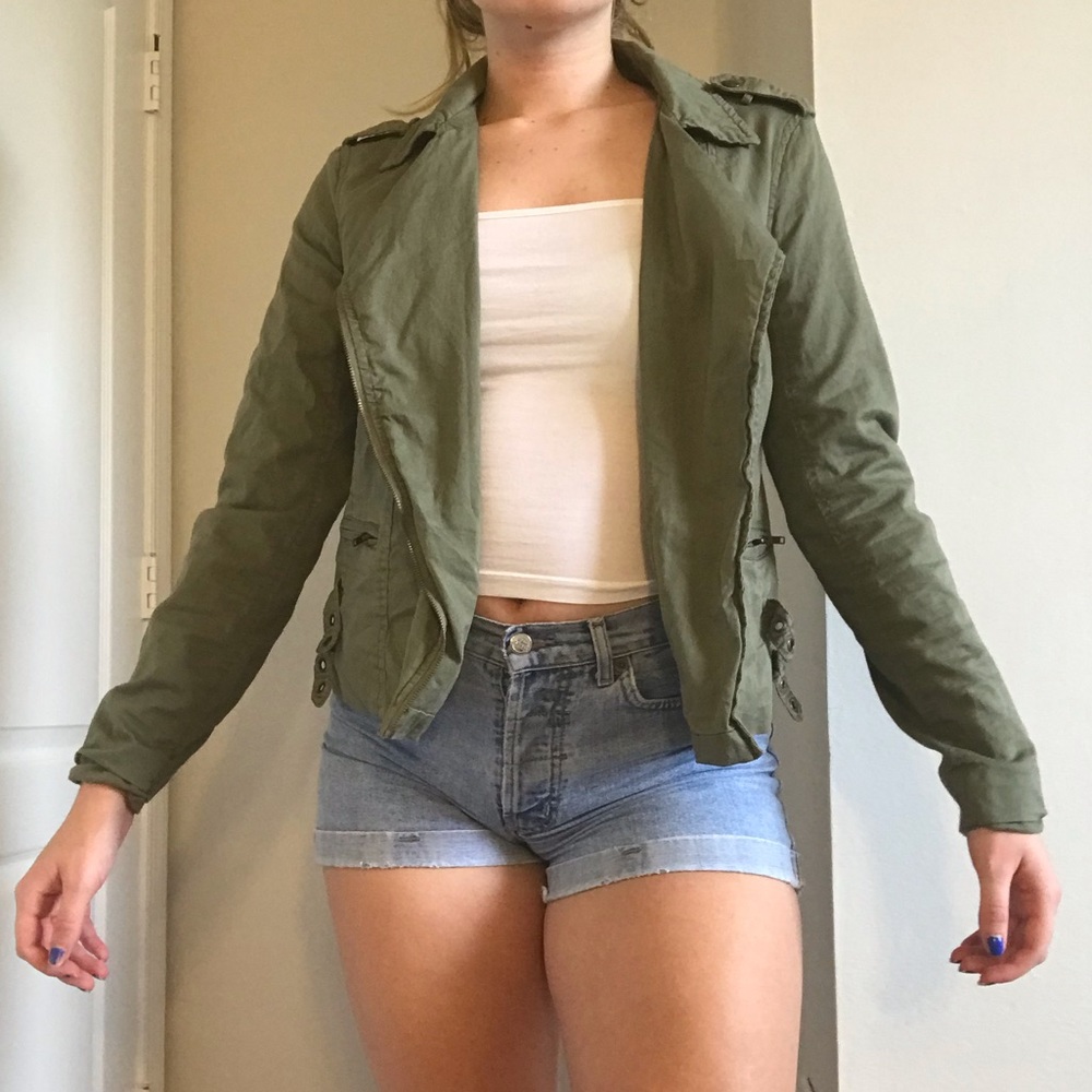 Charlotte Russe Green Utility Jacket